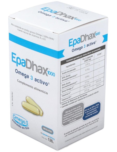 Epadhax Omega 1000 Mg, 90 Cápsulas
