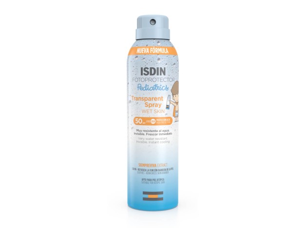 Fotoprotector ISDIN Transparent Spray Wet Skin Pediatrics SPF 50 200 ml