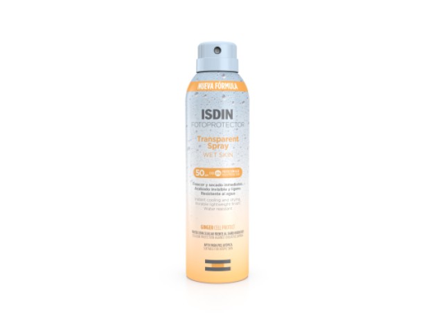 Fotoprotector ISDIN Transparent Spray Wet Skin SPF 50 250 ml
