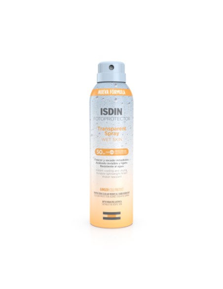 Fotoprotector ISDIN Transparent Spray Wet Skin SPF 50 250 ml