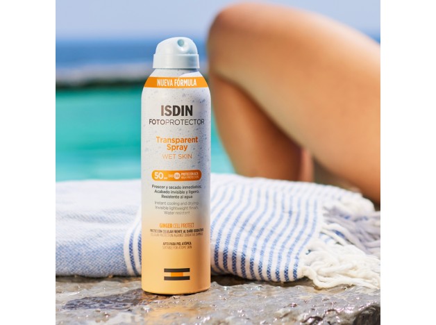 Fotoprotector ISDIN Transparent Spray Wet Skin...