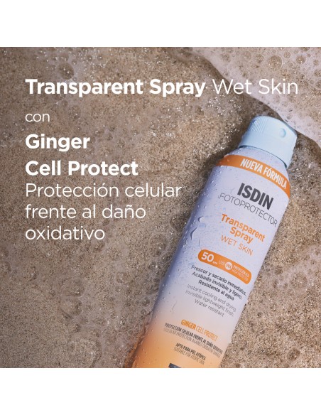 Fotoprotector ISDIN Transparent Spray Wet Skin SPF 50 250 ml
