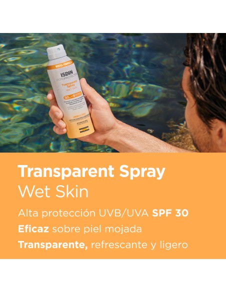 Fotoprotector ISDIN Transparent Spray Wet Skin SPF 30 250 ml