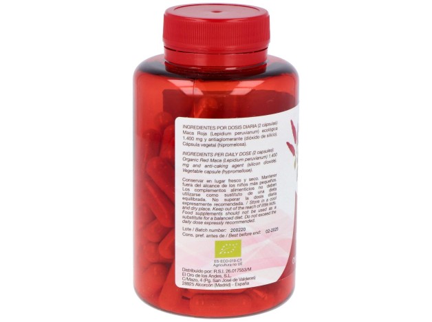 El Oro De Los Andes Maca Roja 700 Mg 90 Cápsulas