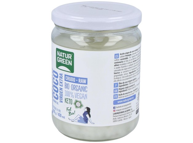 Aceite Virgen De Coco 1ª Presion Frio 400Gr. Bio