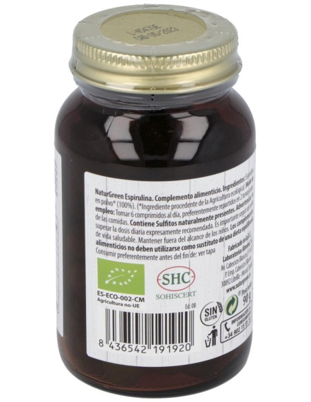 Naturgreen Espirulina Ecológica 180 Comprimidos