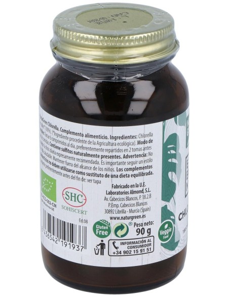 Naturgreen Chlorella Ecológica 180Comp