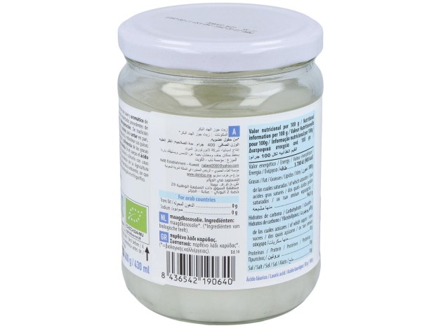 Aceite Virgen De Coco 1ª Presion Frio 400Gr. Bio