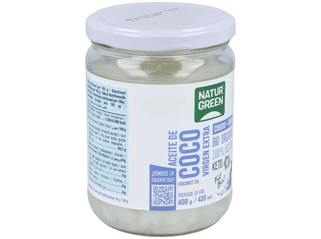 Aceite Virgen De Coco 1ª Presion Frio 400Gr. Bio