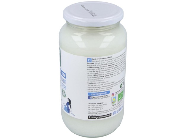Aceite Virgen De Coco 1ª Presion Frio 800Gr. Bio