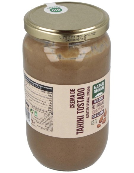 Naturgreen Tahín Ecológico De Sésamo Tostado 800 G