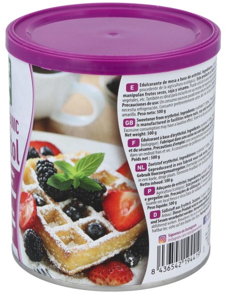 Eritritol Endulzante 500Gr. Bio