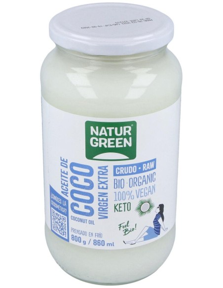 Aceite Virgen De Coco 1ª Presion Frio 800Gr. Bio