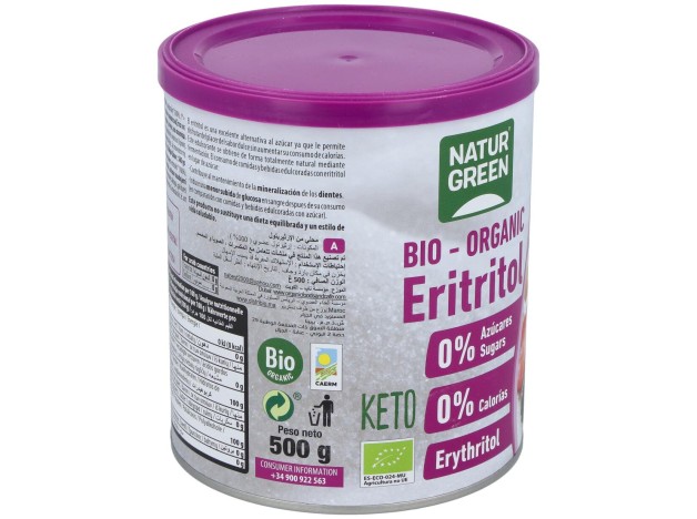 Eritritol Endulzante 500Gr. Bio