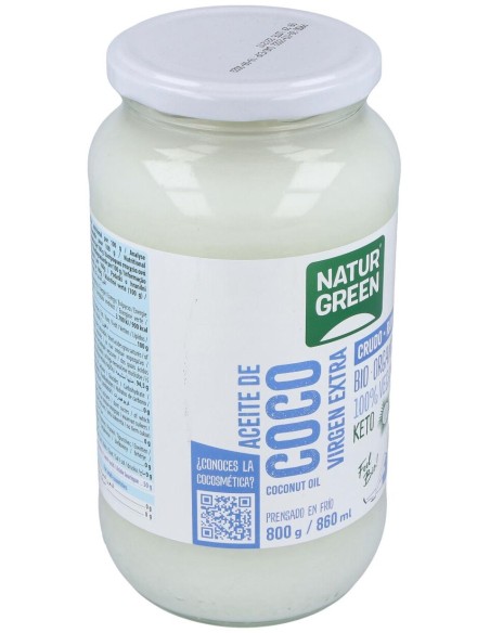 Aceite Virgen De Coco 1ª Presion Frio 800Gr. Bio