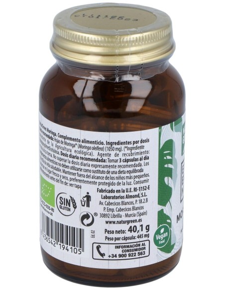 Naturgreen Moringa Bio 90 Cápsulas