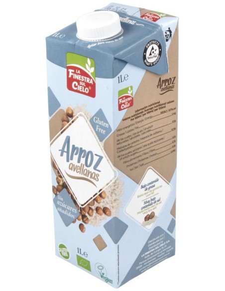 Bebida Vegetal De Arroz Con Avellanas 1Lt 6Uds.