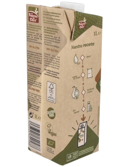 Bebida Vegetal De Avena 1Lt 6Uds. Bio Sg Vegan