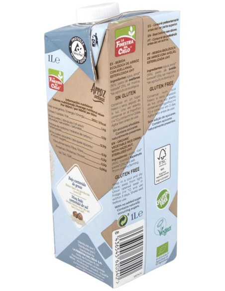 Bebida Vegetal De Arroz Con Avellanas 1Lt 6Uds.