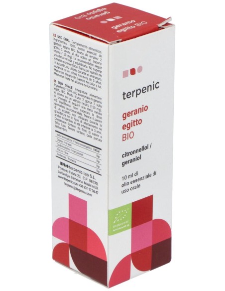 Geranio Aceite Esencial Alimentario Bio 10Ml.