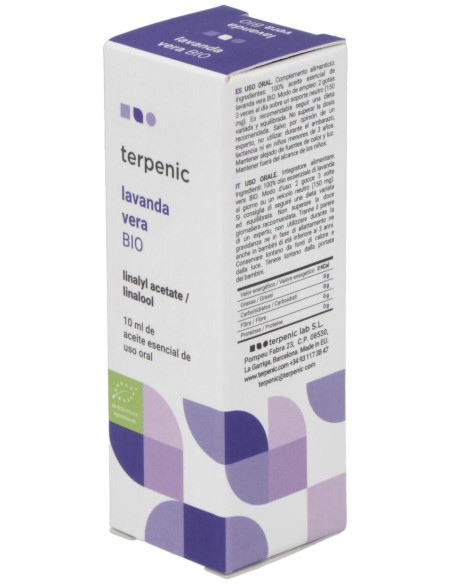 Lavanda Aceite Esencial Alimentario Bio 10Ml.