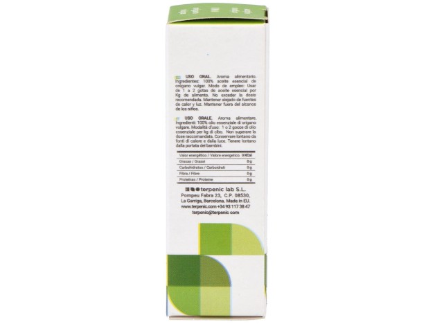 Oregano Vulgar Aceite Esencial Alimentario 10Ml.