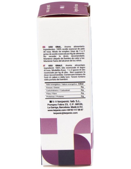 Palo De Rosa Aceite Esencial Alimentario 10Ml.