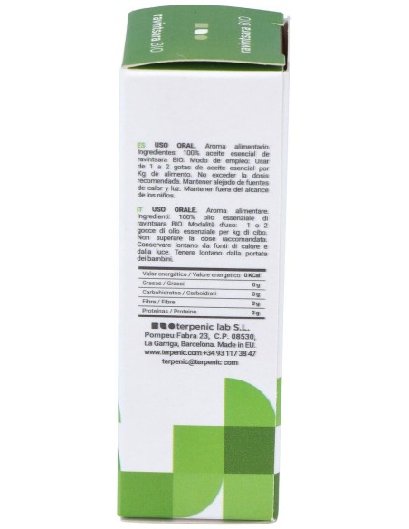 Ravintsara Aceite Esencial Alimentario Bio 10Ml.