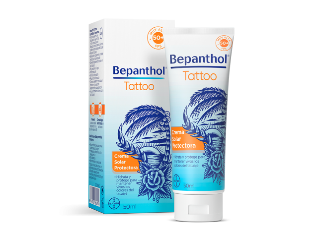 Bepanthol Tattoo Crema Solar Protectora Tatuajes SPF 50+ 50 ml