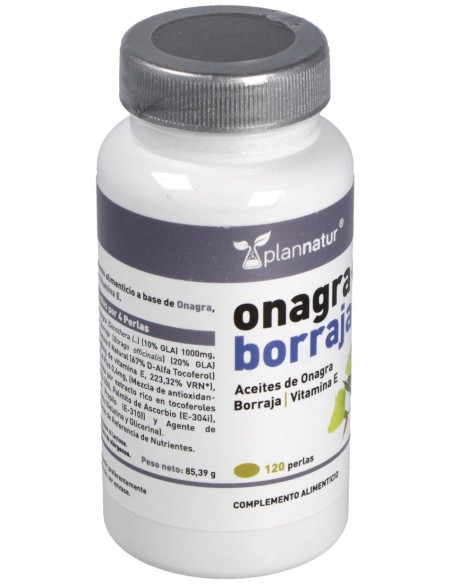 Plannatur Onagra + Borraja + Vitamina E 500Mg 120Caps
