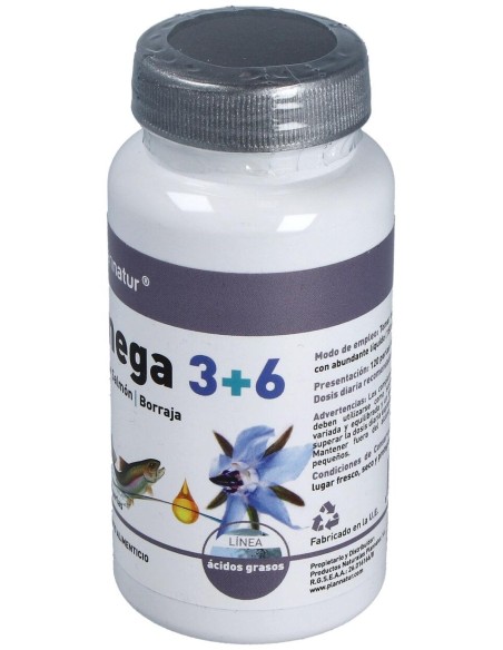 Omega 3+6 Borraja + Salmon 500Mg. 120Perlas