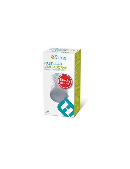 Farline Pastillas Limpiadoras Protesis 96 Uds