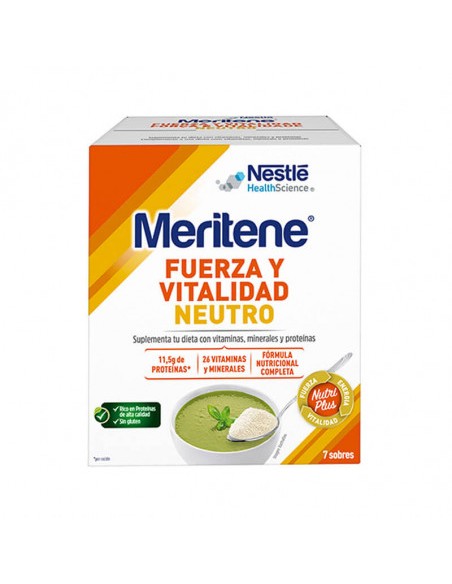 Meritene Fuerza y Vitalidad Neutro al Plato 7 Sobres