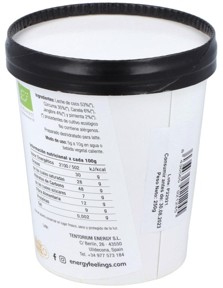 Curcuma Chai Latte Tarrina 250Gr. Eco