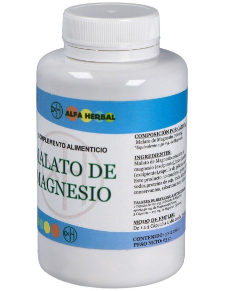 Alfa Herbal Malato De Magnesio 90Caps