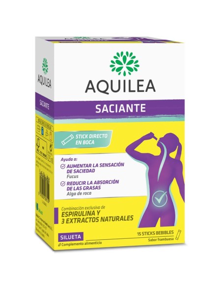Aquilea Silueta Saciante 15 Sticks sabor Frambuesa 15 ml