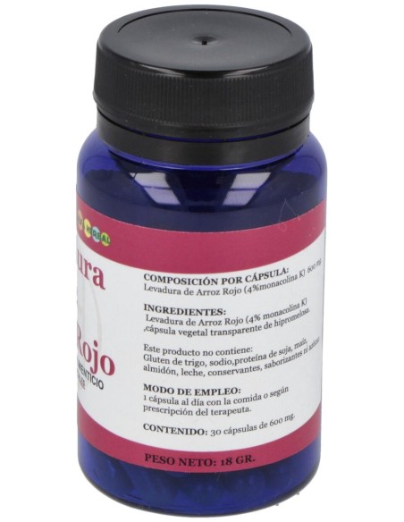 Levadura De Arroz Rojo 30Cap.