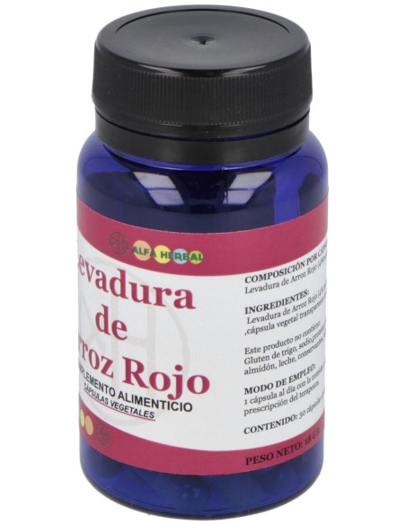Levadura De Arroz Rojo 30Cap.