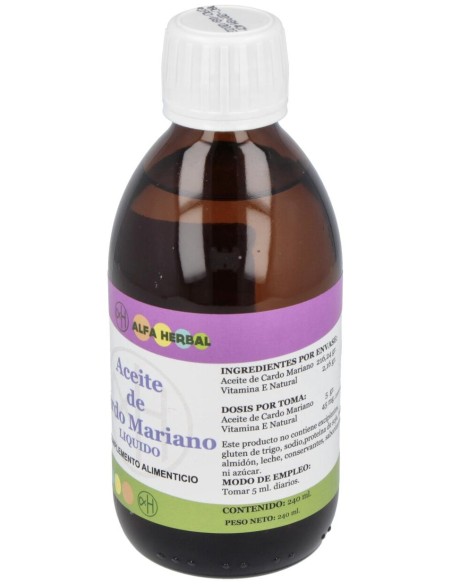 Alfa Herbal Aceite De Cardo Mariano 250Ml