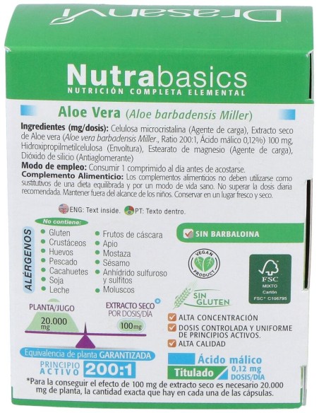 Nutrabasics Aloe Vera 60Comp.