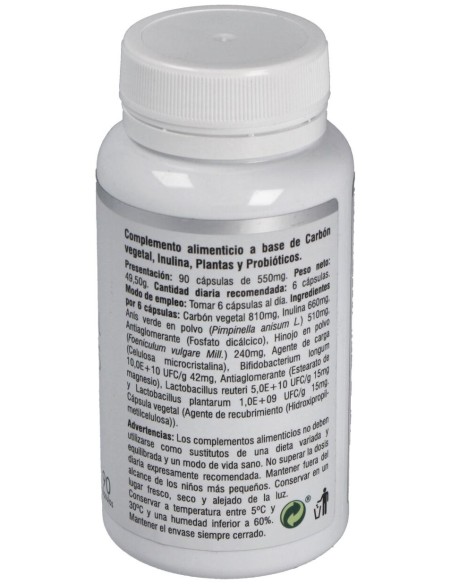Prisma Natural Carbon Probiotico 550Mg 90Caps