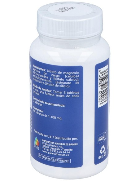 Polaris Citrato Magnesio 600Mg 60Tabs