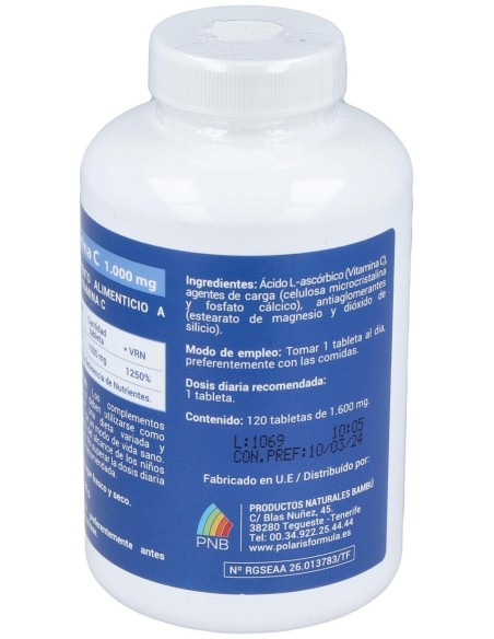Polaris Vitamina C 1000Mg 120Comp