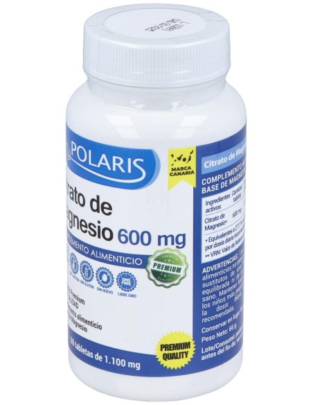Polaris Citrato Magnesio 600Mg 60Tabs