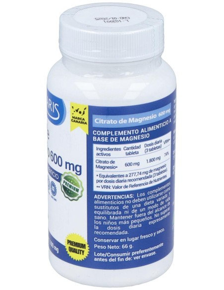 Polaris Citrato Magnesio 600Mg 60Tabs
