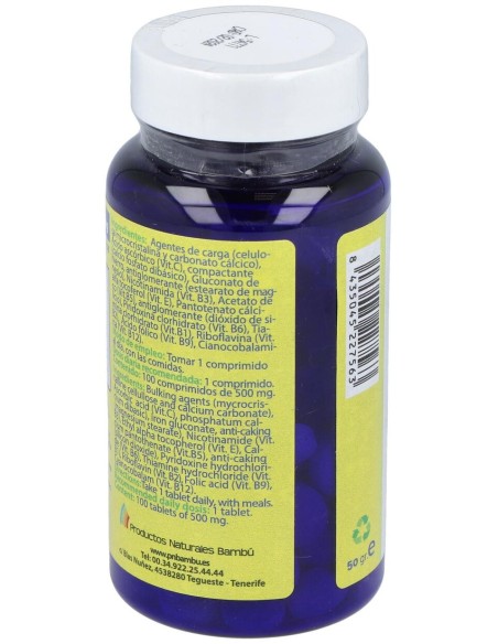 Multivitaminas 500Mg. 100Comp.