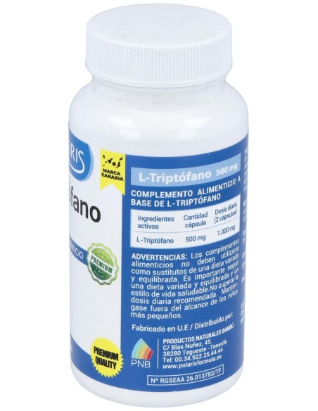 L-Triptofano 500Mg. 60Cap.