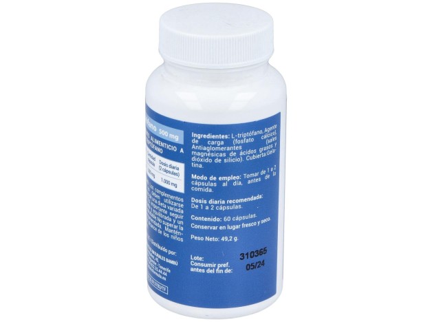 L-Triptofano 500Mg. 60Cap.