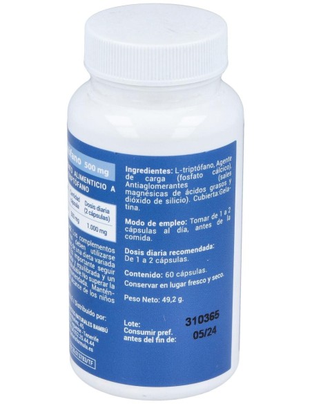 L-Triptofano 500Mg. 60Cap.