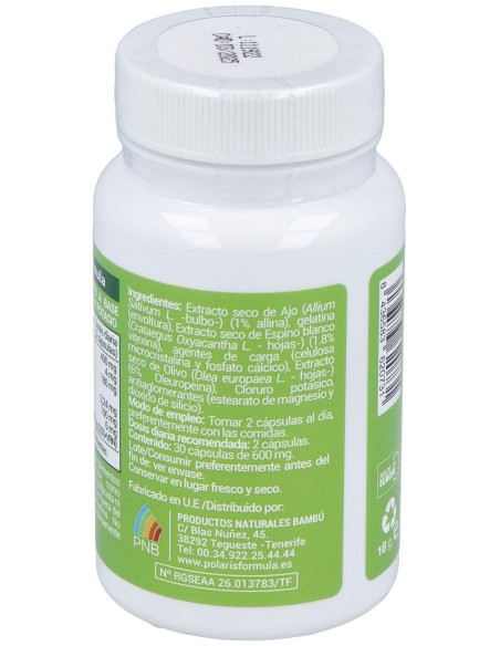 Tensiplus (Ajo+Espino Blanco) 500Mg. 30Cap